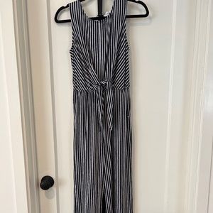 Striped fitted jumpsuit